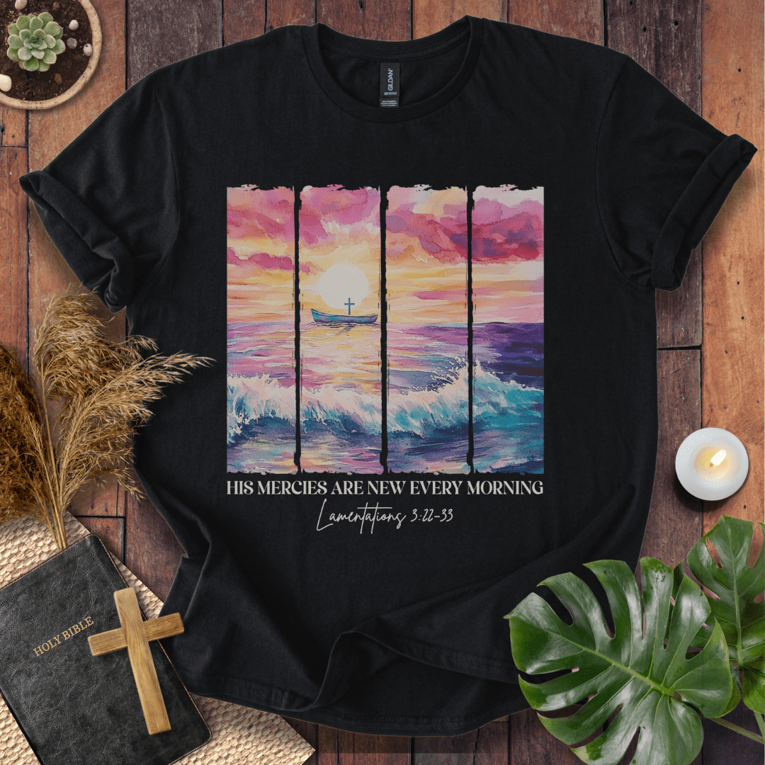 His Mercies Are New Every Morning - Ocean T-Shirt