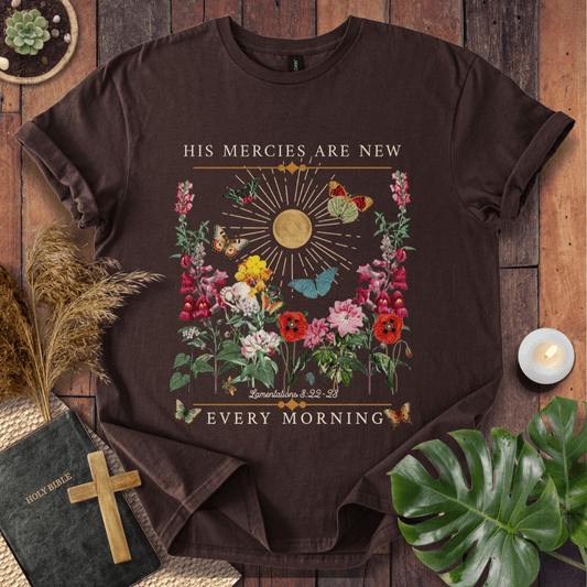 His Mercies Are New Every Morning - Butterfly T-Shirt