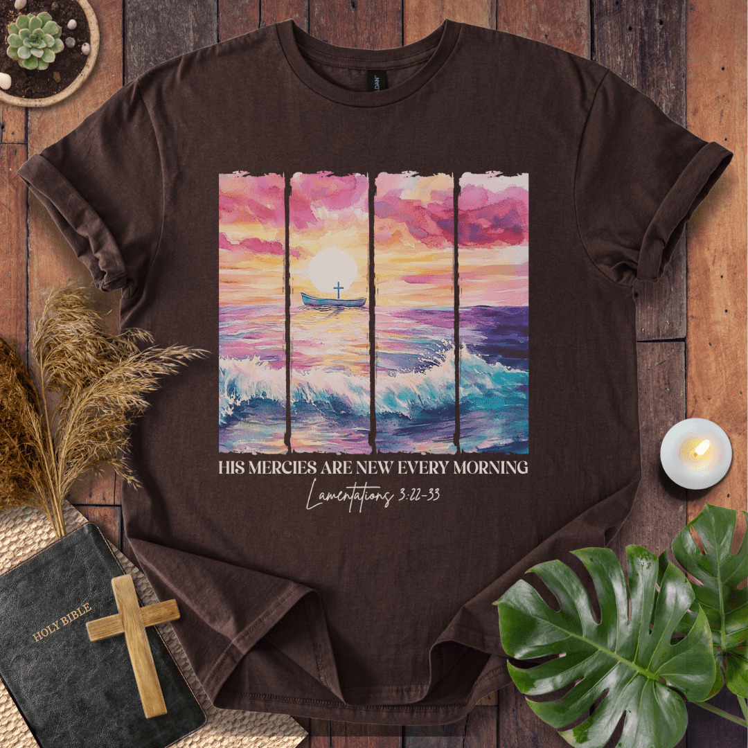 His Mercies Are New Every Morning - Ocean T-Shirt