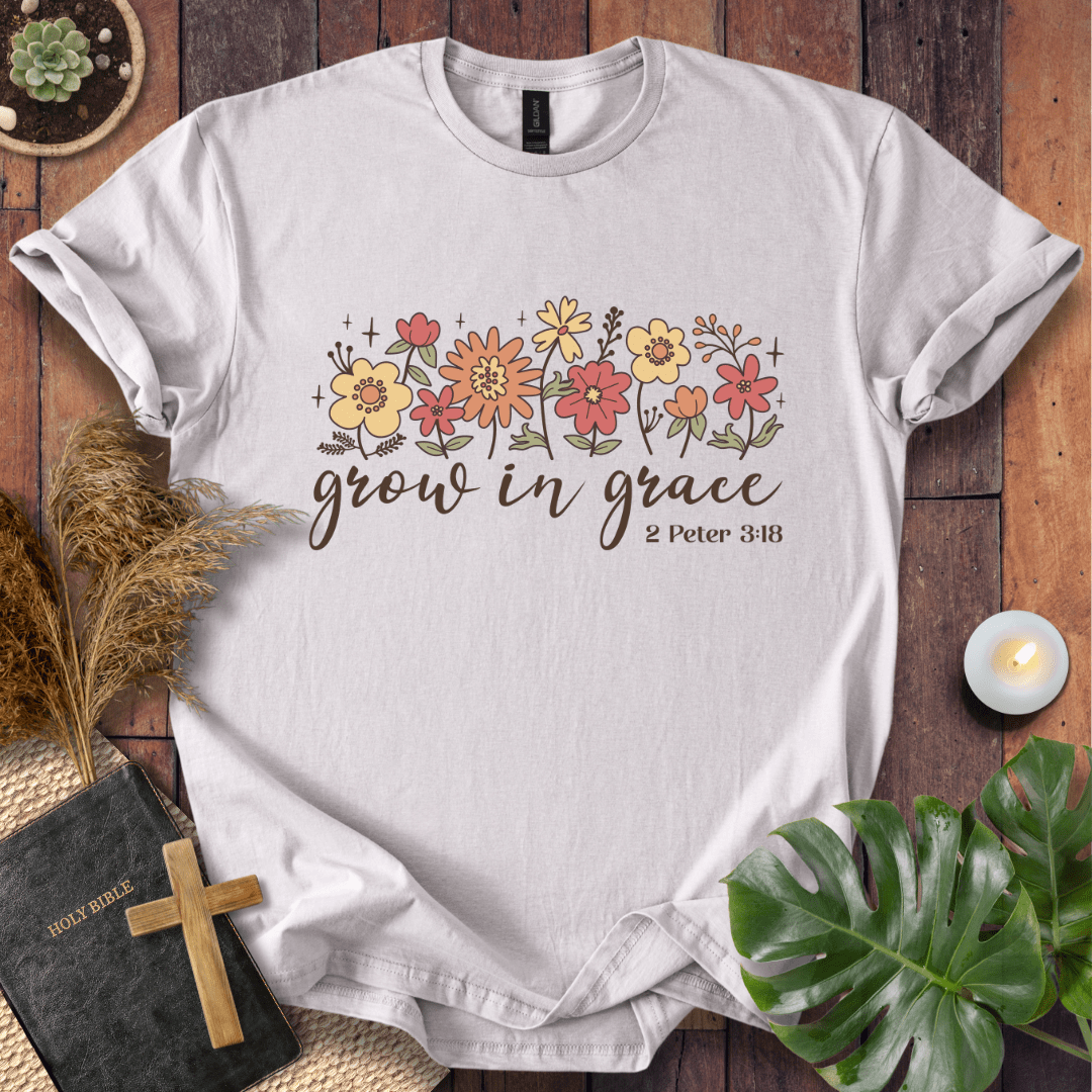 Grow In Grace - Floral T-Shirt
