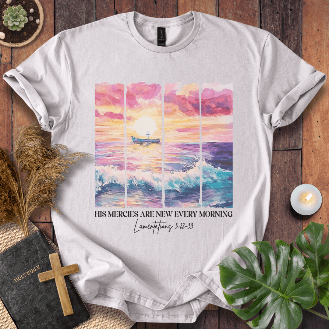 His Mercies Are New Every Morning - Ocean T-Shirt