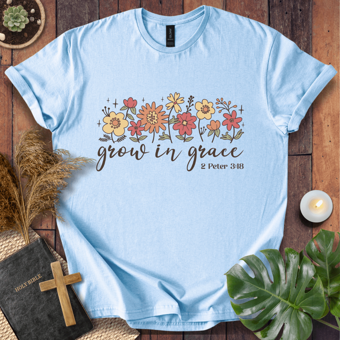 Grow In Grace - Floral T-Shirt