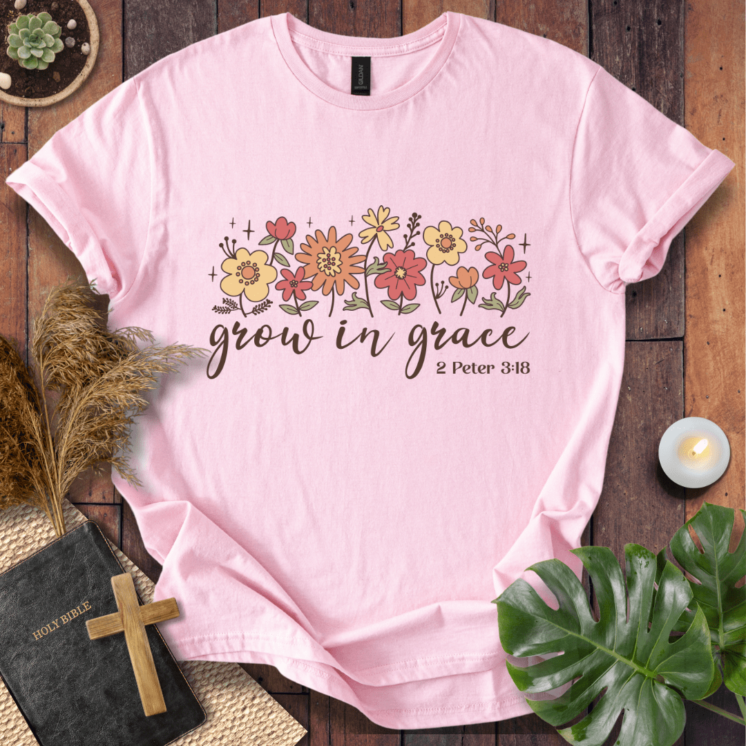 Grow In Grace - Floral T-Shirt