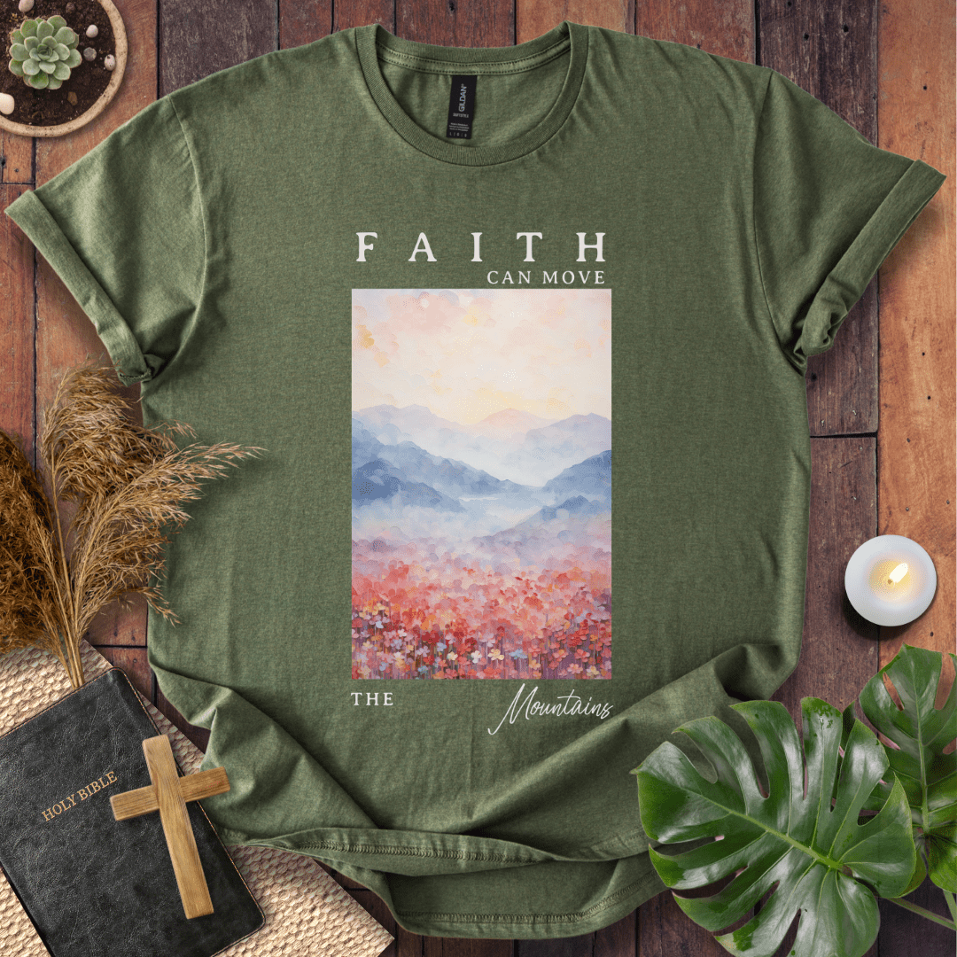 Faith Can Move Mountain - Painting T-Shirt