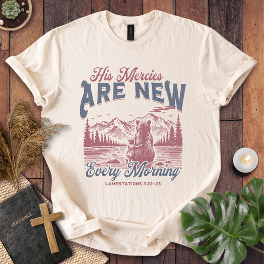 His Mercies Are New Every Morning - Bear T-Shirt