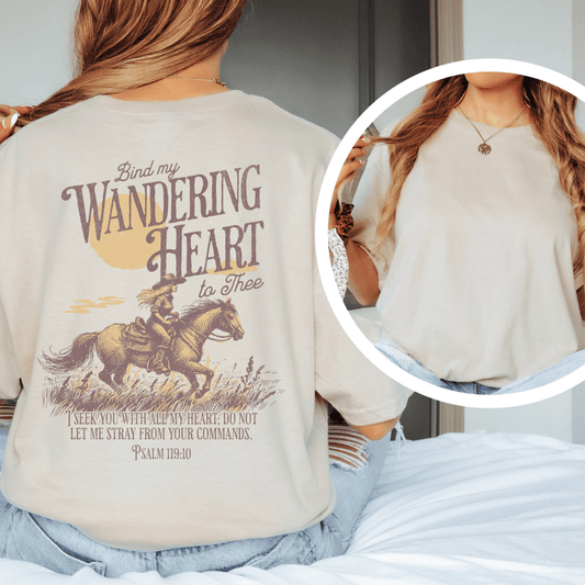 Wandering Heart - Back Print T-Shirt