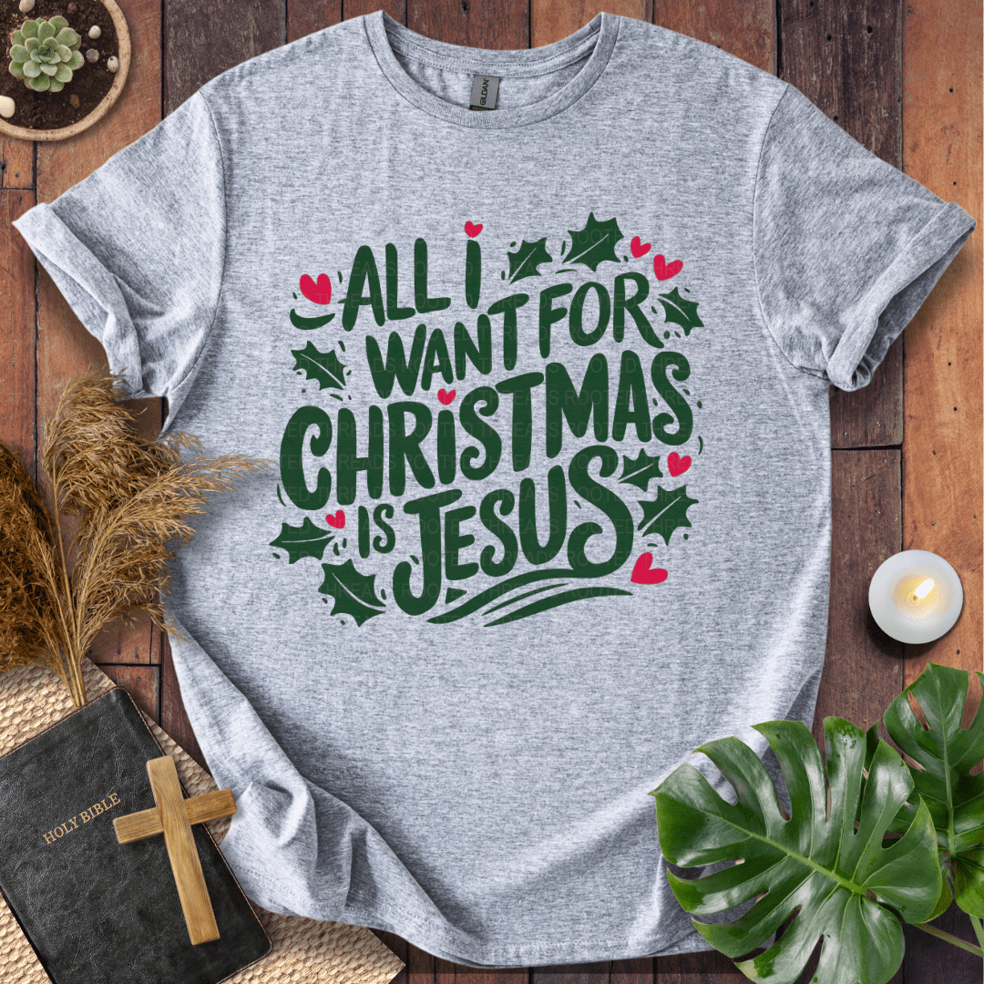Christian holiday t-shirt reminding of the true meaning of Christmas – Jesus is the gift