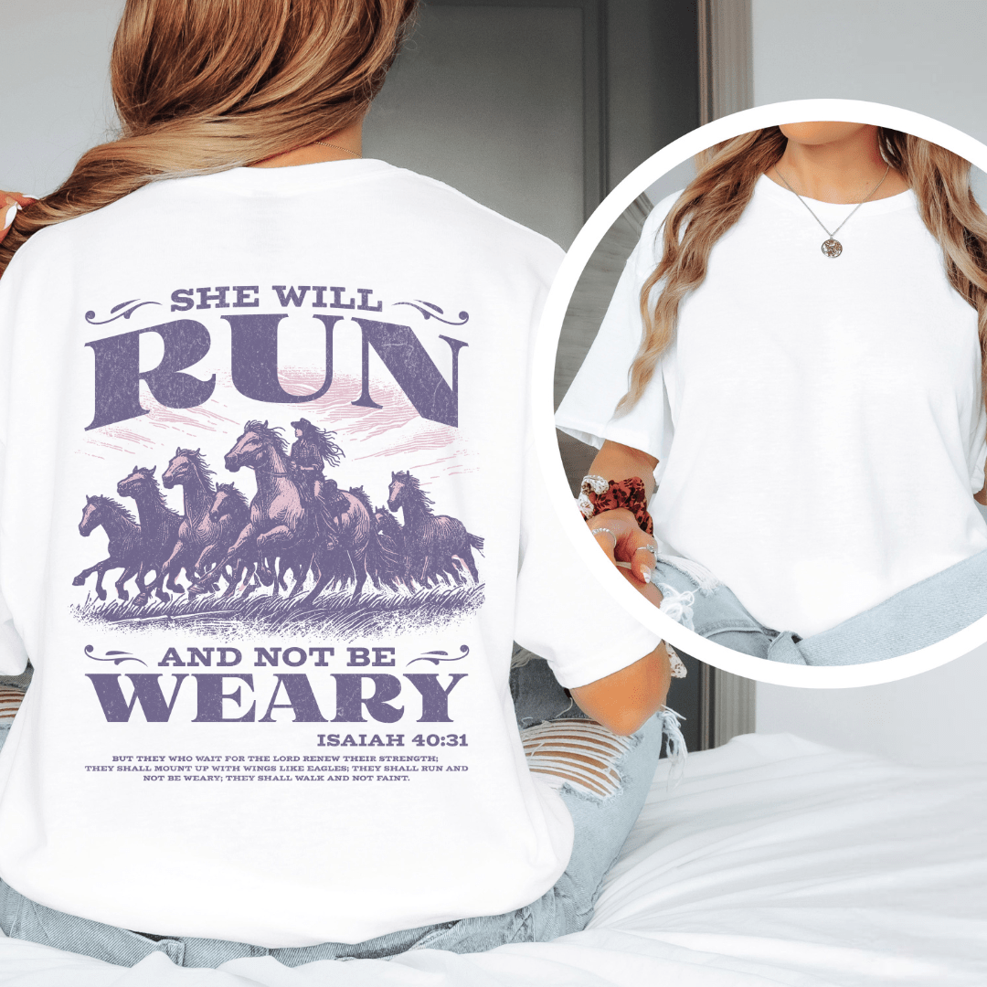 She Will Run - Back Print T-Shirt