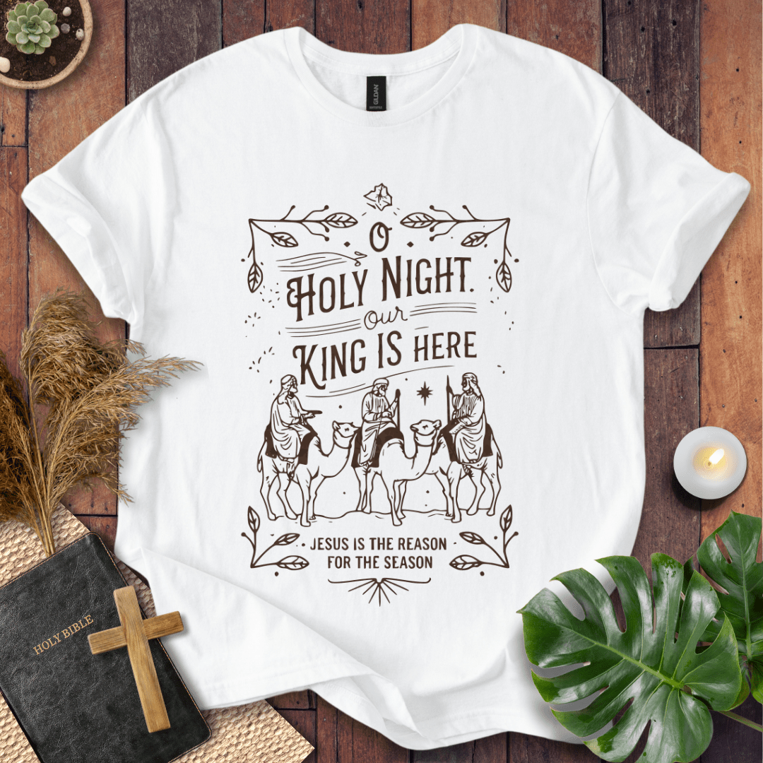 Faith Christmas shirt celebrating Jesus the King – religious holiday tee