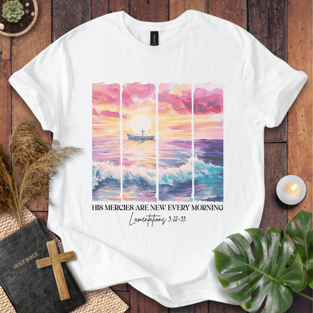 His Mercies Are New Every Morning - Ocean T-Shirt