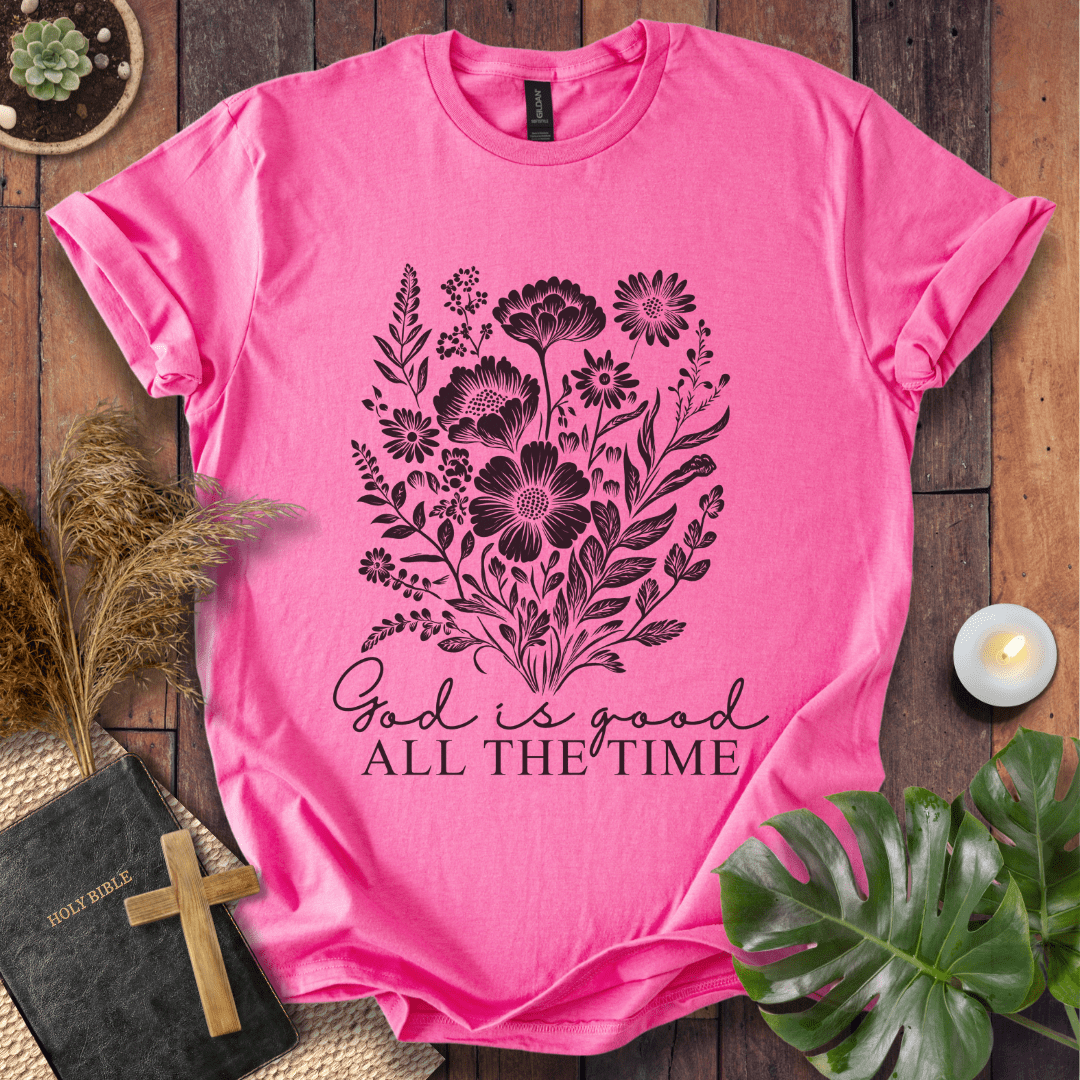 God Is Good - Floral T-Shirt