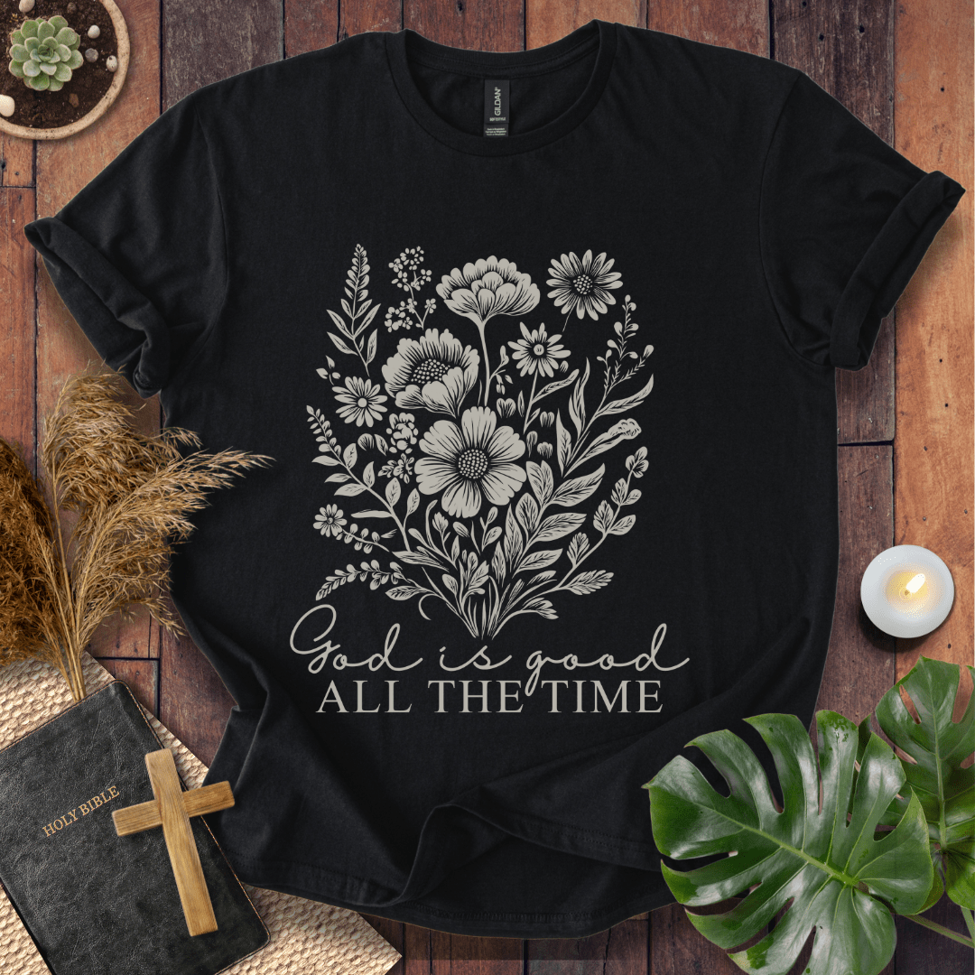 God Is Good - Floral T-Shirt