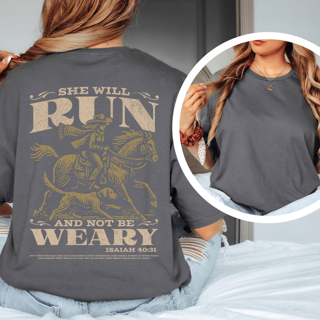 She Will Run - Back Print T-Shirt