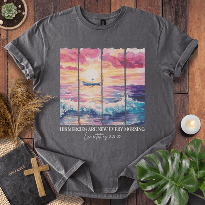 His Mercies Are New Every Morning - Ocean T-Shirt