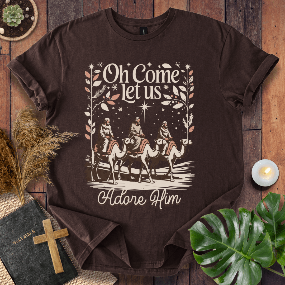 Faith Christmas shirt inspired by worship hymn – religious holiday tee