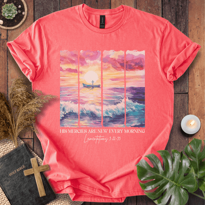 His Mercies Are New Every Morning - Ocean T-Shirt