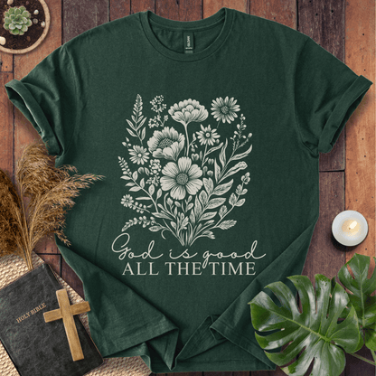 God Is Good - Floral T-Shirt