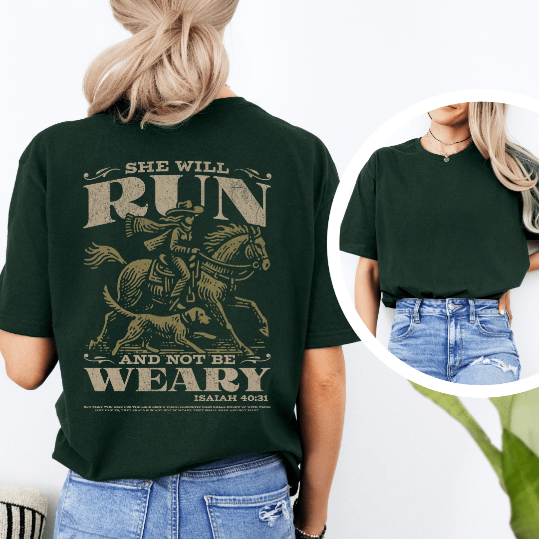She Will Run - Back Print T-Shirt