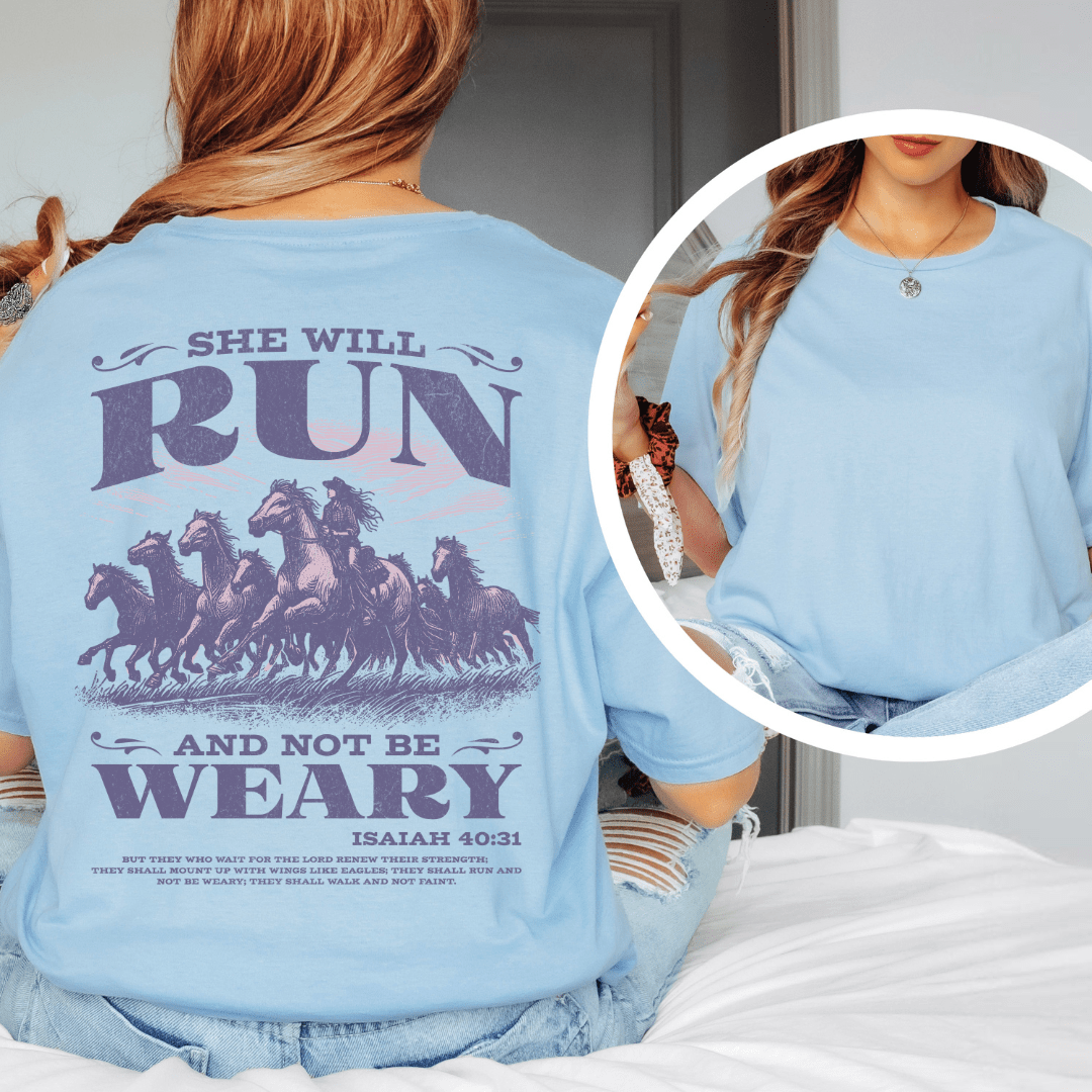 She Will Run - Back Print T-Shirt