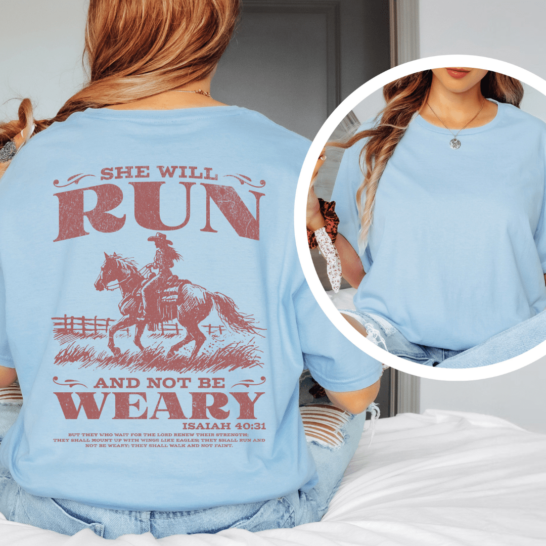She Will Run T-Shirt - Back Print