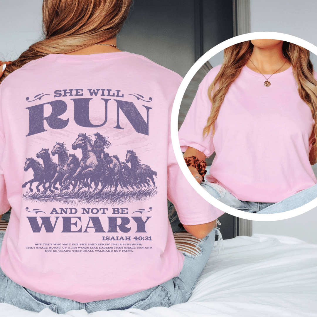 She Will Run - Back Print T-Shirt