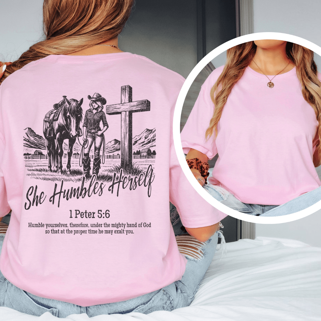 She Humbles Herself - Back Print T-Shirt