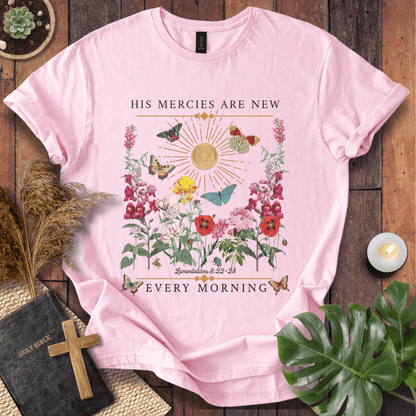 His Mercies Are New Every Morning - Butterfly T-Shirt