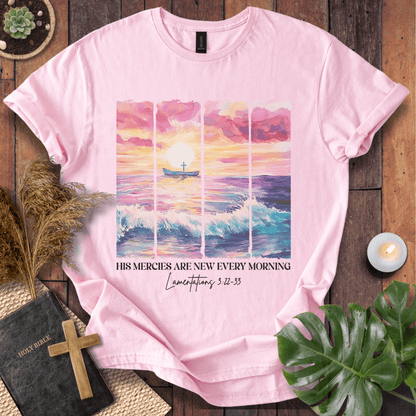His Mercies Are New Every Morning - Ocean T-Shirt