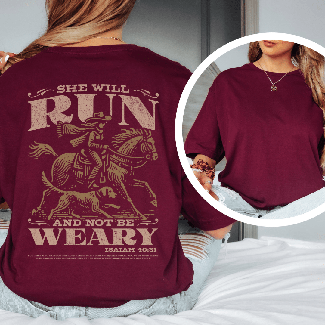 She Will Run - Back Print T-Shirt