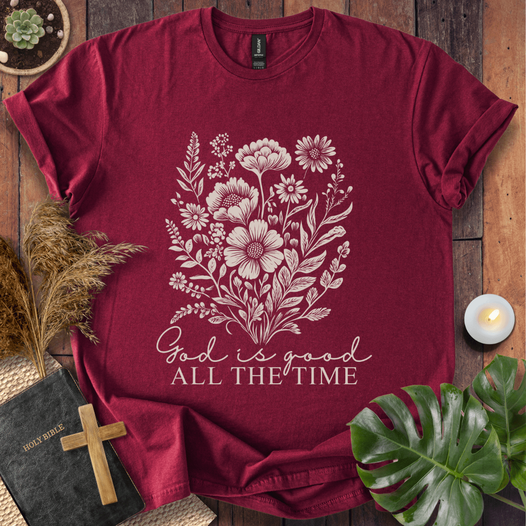 God Is Good - Floral T-Shirt