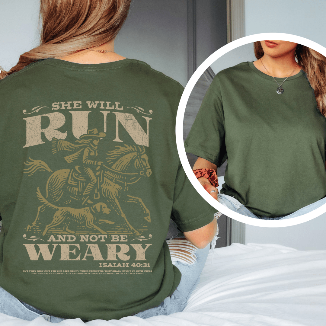 She Will Run - Back Print T-Shirt