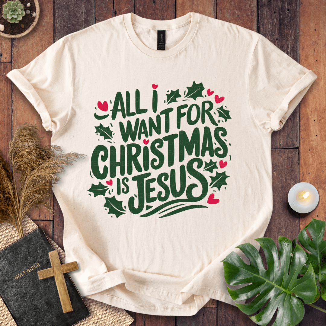 Christian holiday t-shirt reminding of the true meaning of Christmas – Jesus is the gift