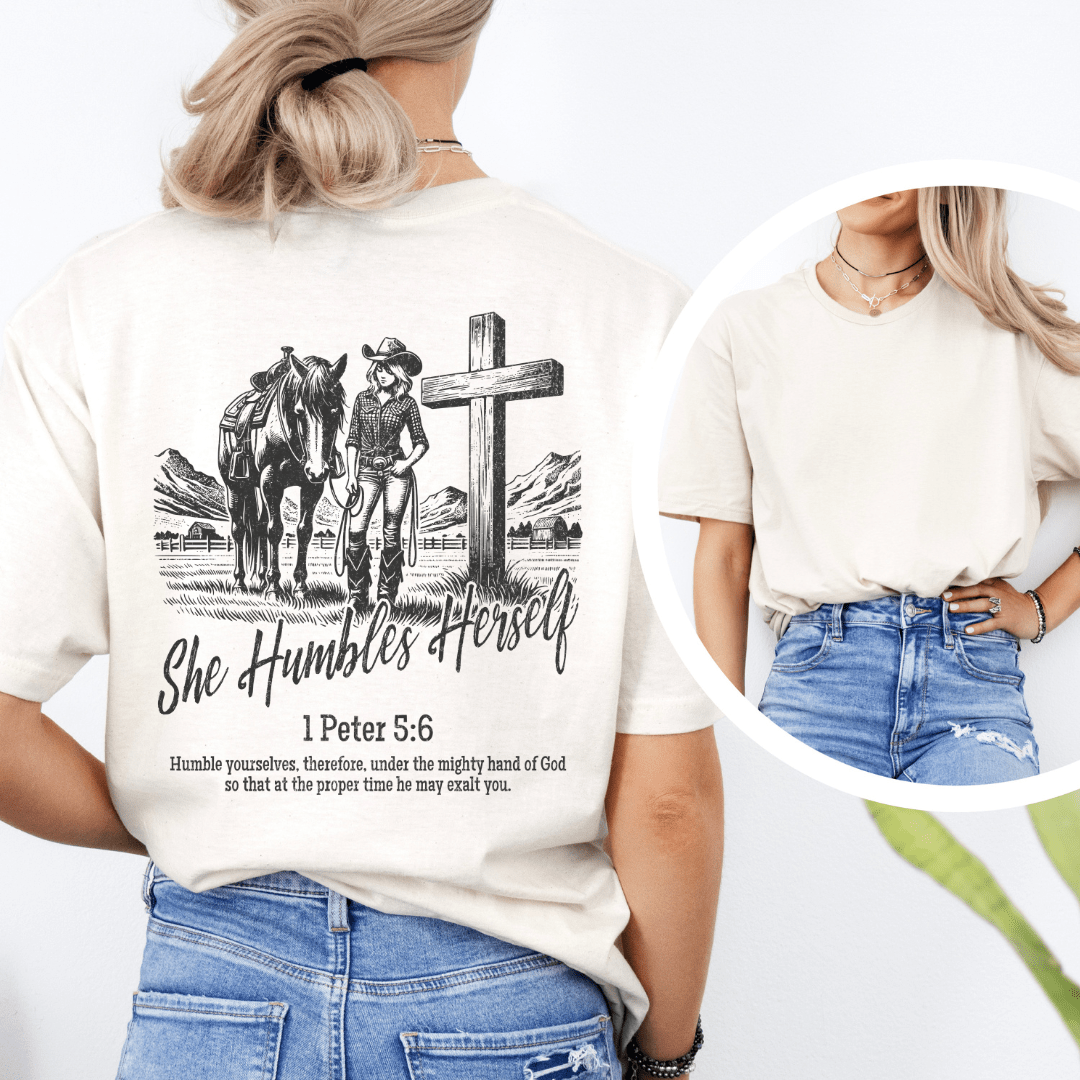 She Humbles Herself - Back Print T-Shirt