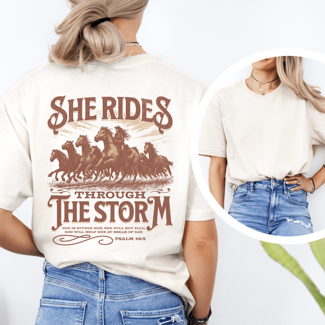 Through The Storm - Back Print T-Shirt