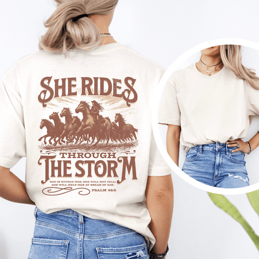 Through The Storm - Back Print T-Shirt