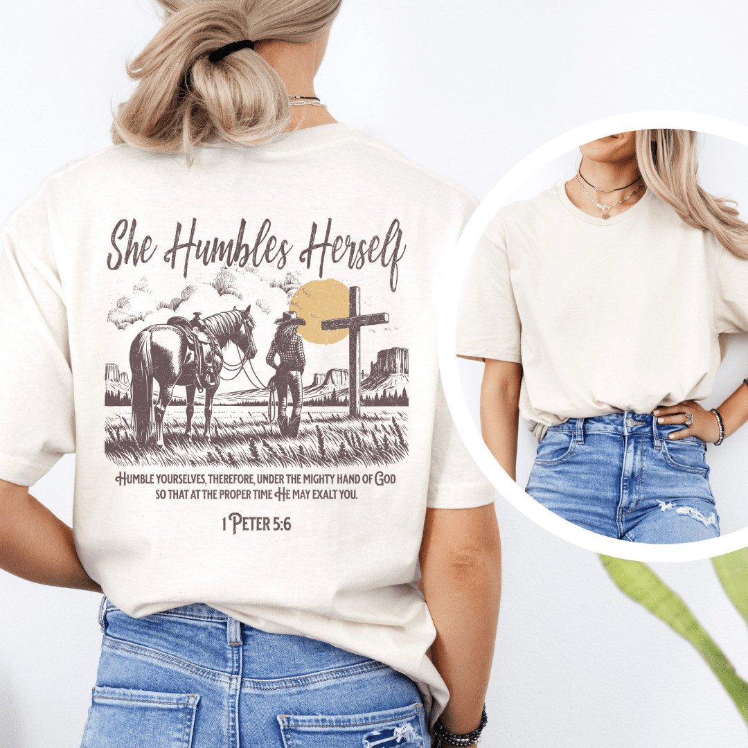 She Humbles Herself - Back Print T-Shirt