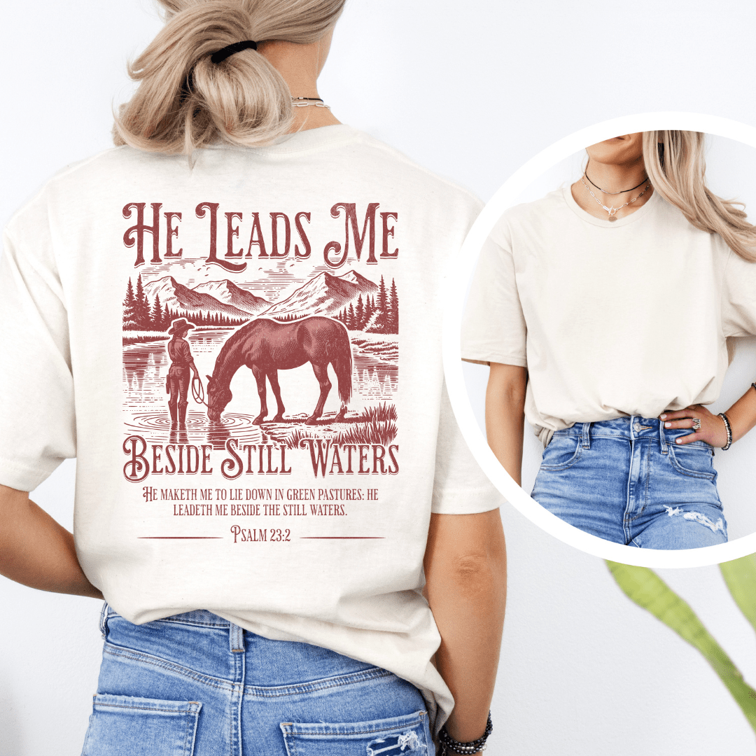 Beside Still Waters - Back Print T-Shirt