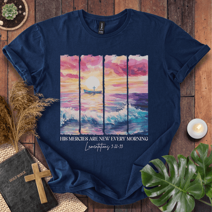 His Mercies Are New Every Morning - Ocean T-Shirt