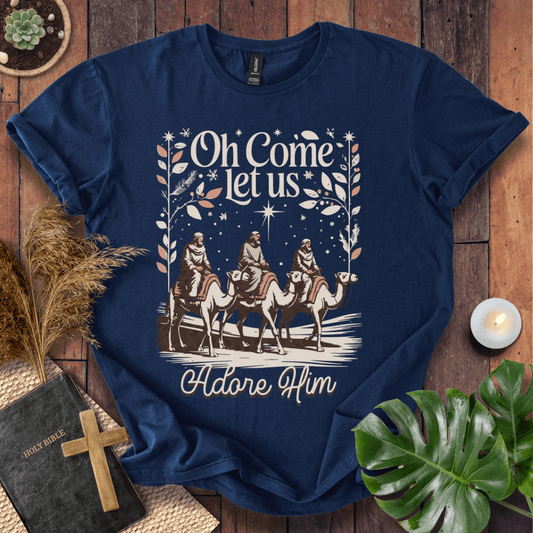 Faith Christmas shirt inspired by worship hymn – religious holiday tee