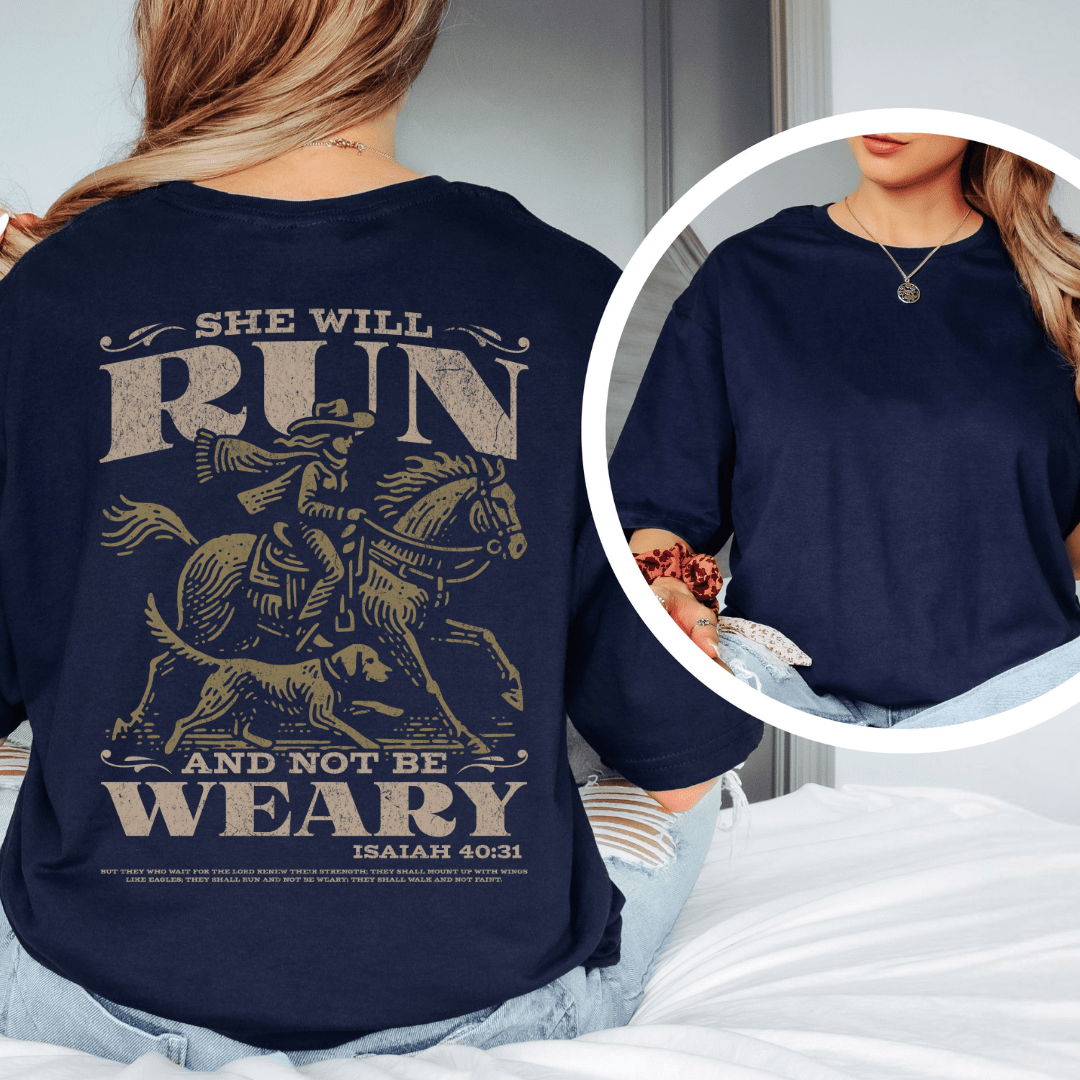 She Will Run - Back Print T-Shirt