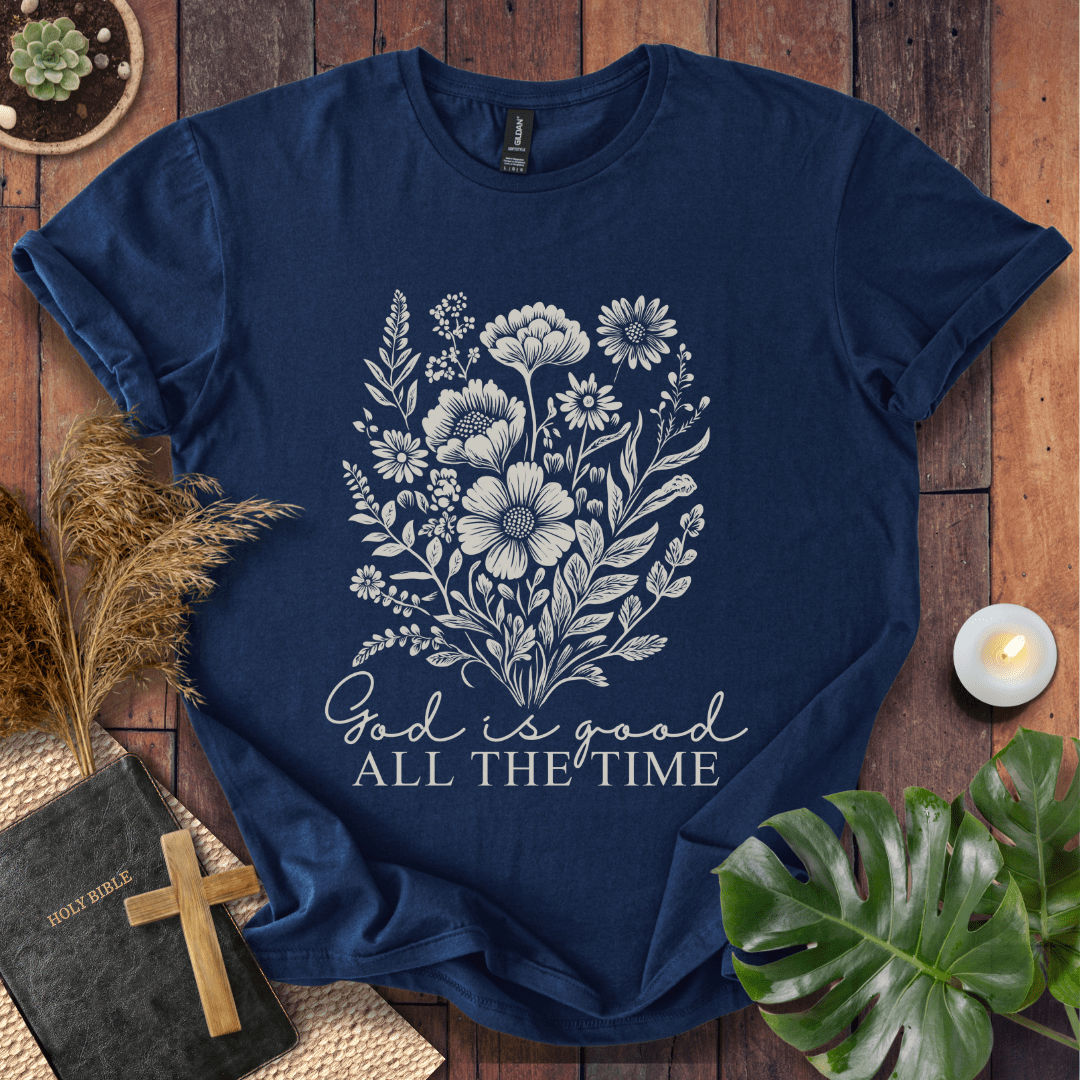 God Is Good - Floral T-Shirt