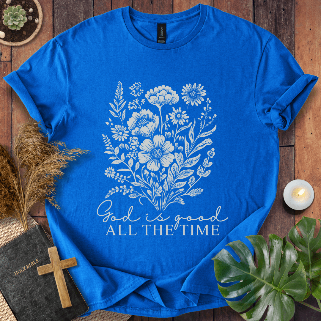 God Is Good - Floral T-Shirt