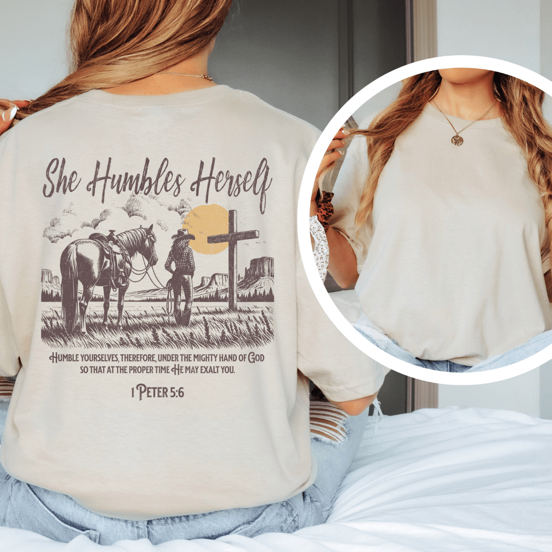 She Humbles Herself - Back Print T-Shirt