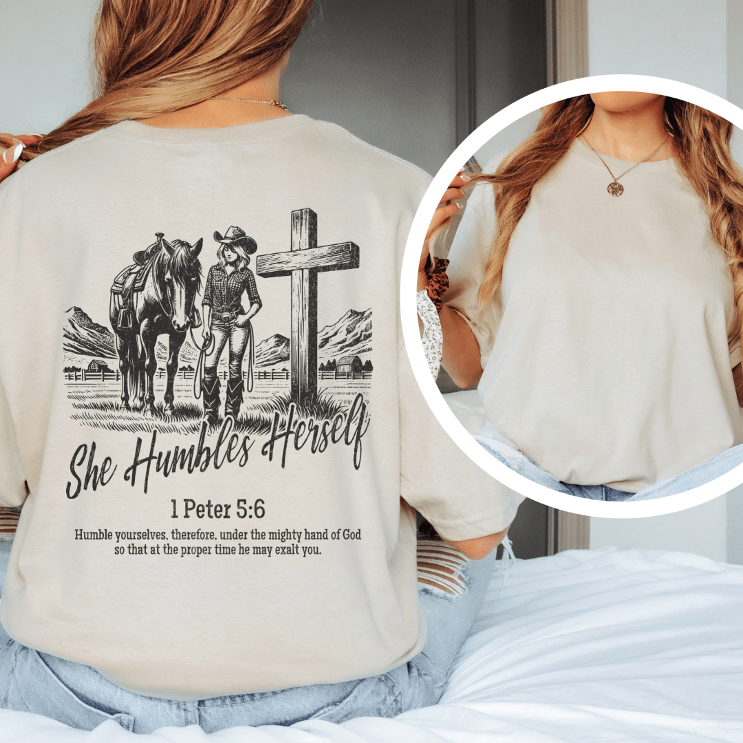 She Humbles Herself - Back Print T-Shirt