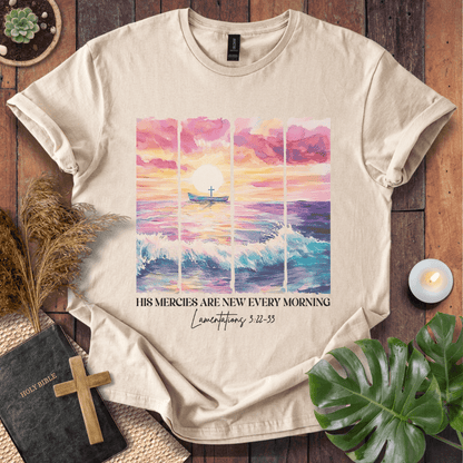 His Mercies Are New Every Morning - Ocean T-Shirt
