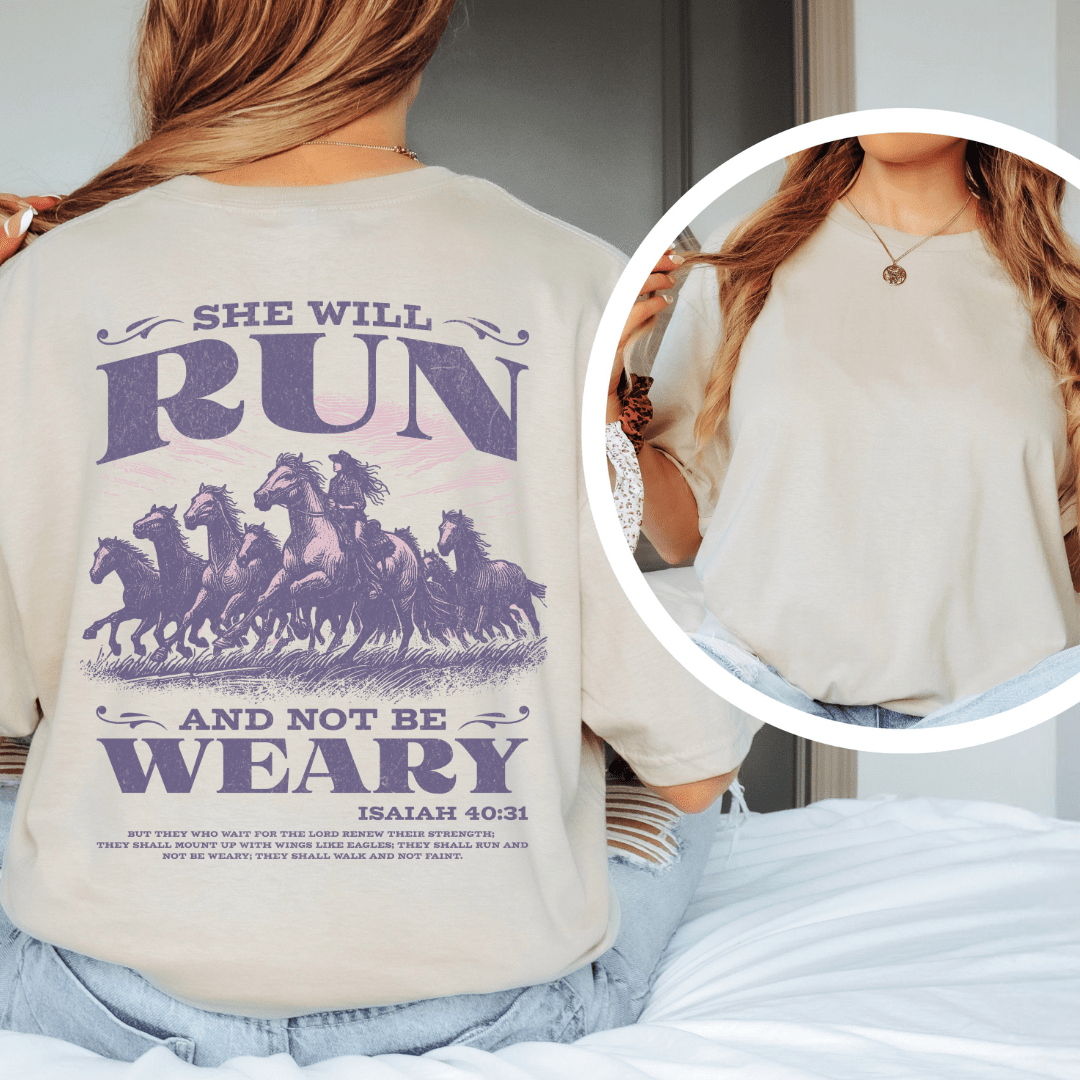 She Will Run - Back Print T-Shirt