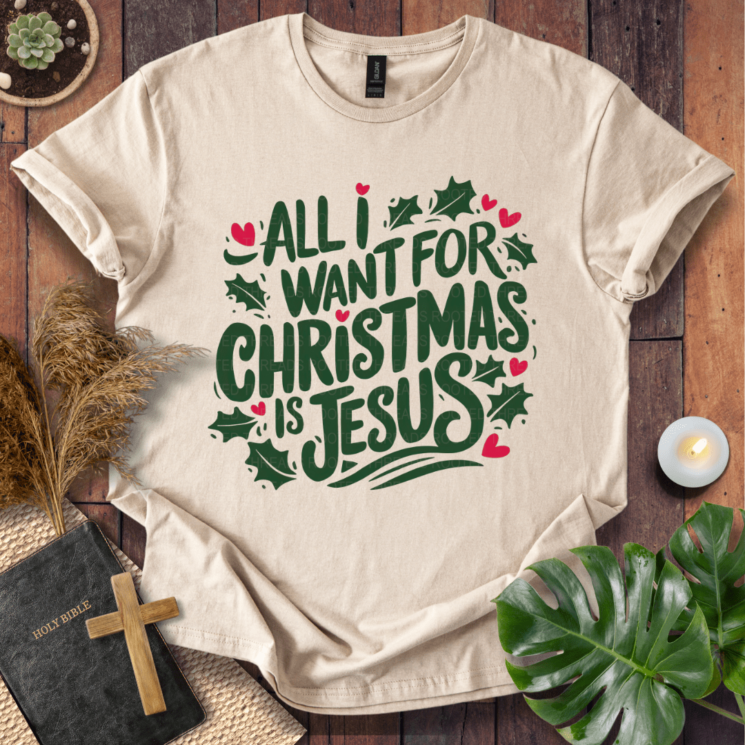 Christian holiday t-shirt reminding of the true meaning of Christmas – Jesus is the gift
