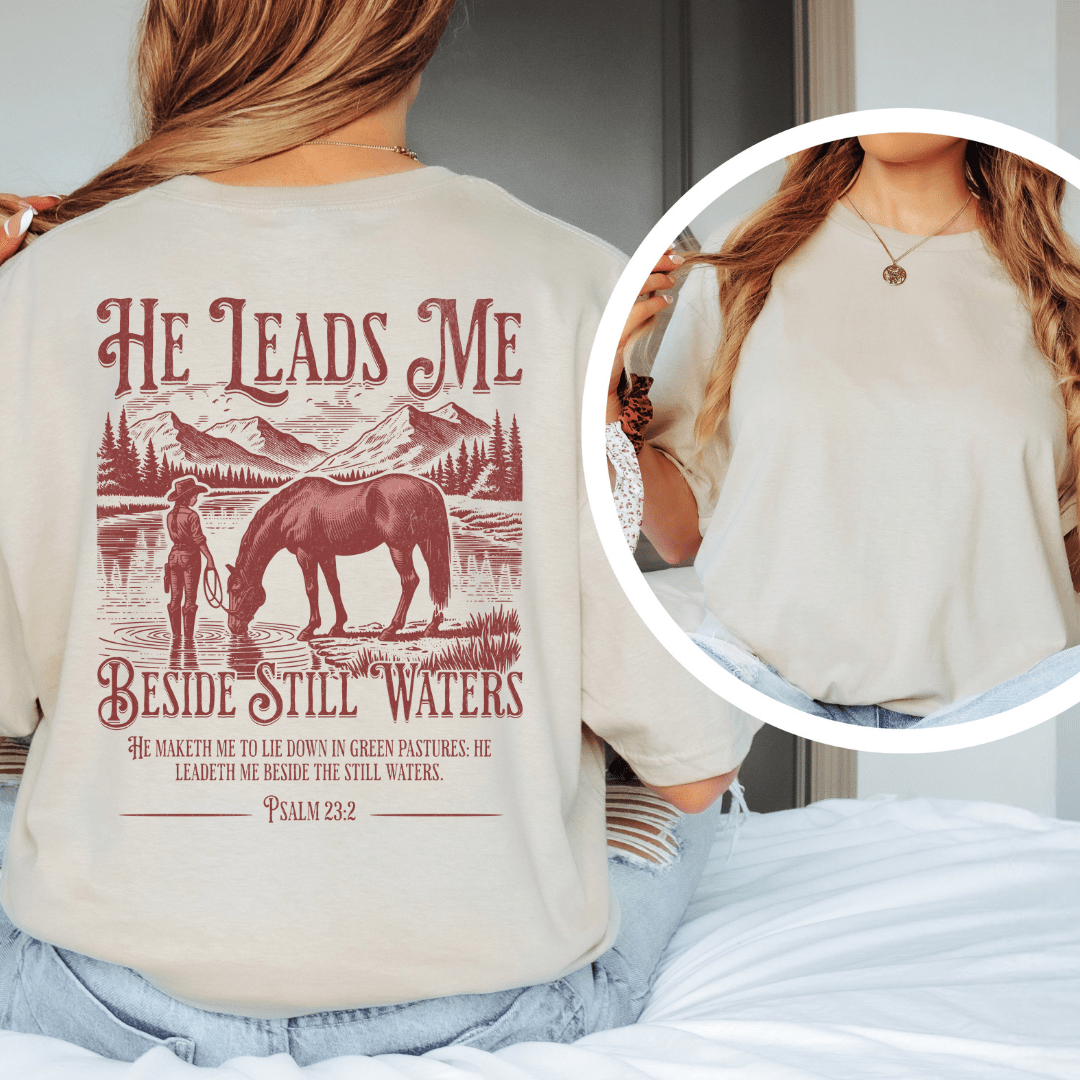 Beside Still Waters - Back Print T-Shirt