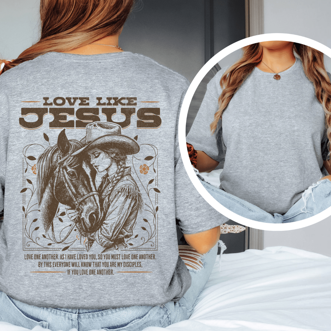 Love Like Jesus - Back Print T-Shirt
