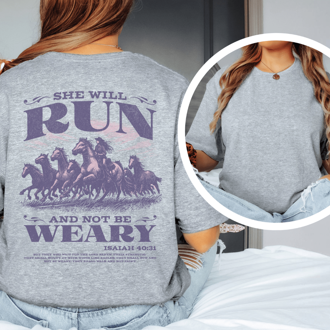 She Will Run - Back Print T-Shirt